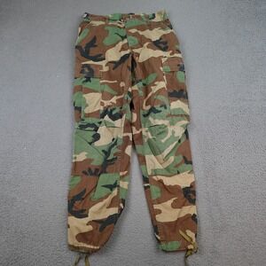Vintage Woodland Camo Cargo Pants Mens 30x29 BDU Hot Weather Combat Army 80s